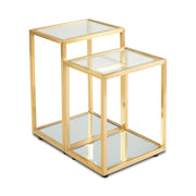 Multi-Level Gold End Table