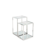 Load image into Gallery viewer, Multi-Level Silver End Table
