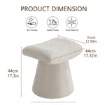 Load image into Gallery viewer, Pringle&#39;s Saddle-shaped Ottoman, Elegant Curved Accent Stool with Plush Upholstered Seat, Chic Footrest &amp; Stylish Statement Piece for Living Room, Bedroom, or Lounge Spaces (Soft Taupe)
