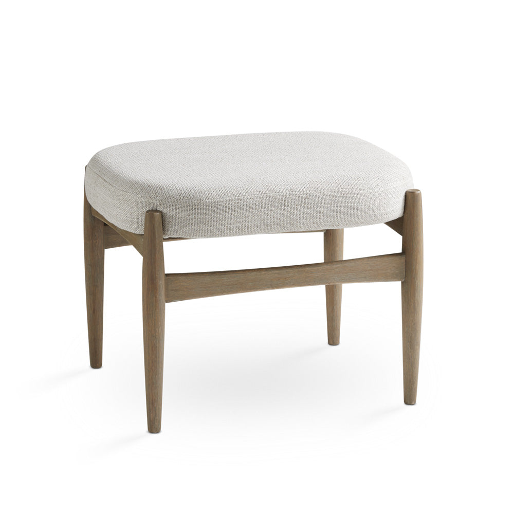 Salina Ottoman: Grey Linen