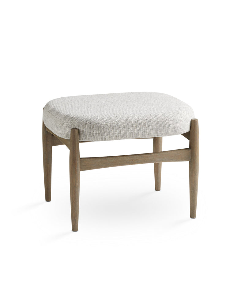 Salina Ottoman: Grey Linen