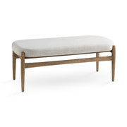 Salina Long Bench: Grey Linen