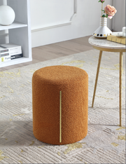 Orange Round Ottoman with Band #100103