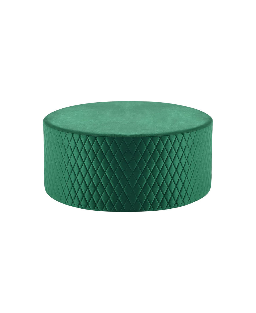 Lushy  Round Green Velvet Coffee Table