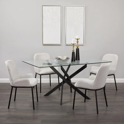Bennett Dining Chair: Light grey
