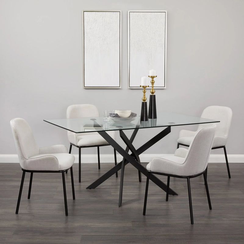 Bennett Dining Chair: Light grey