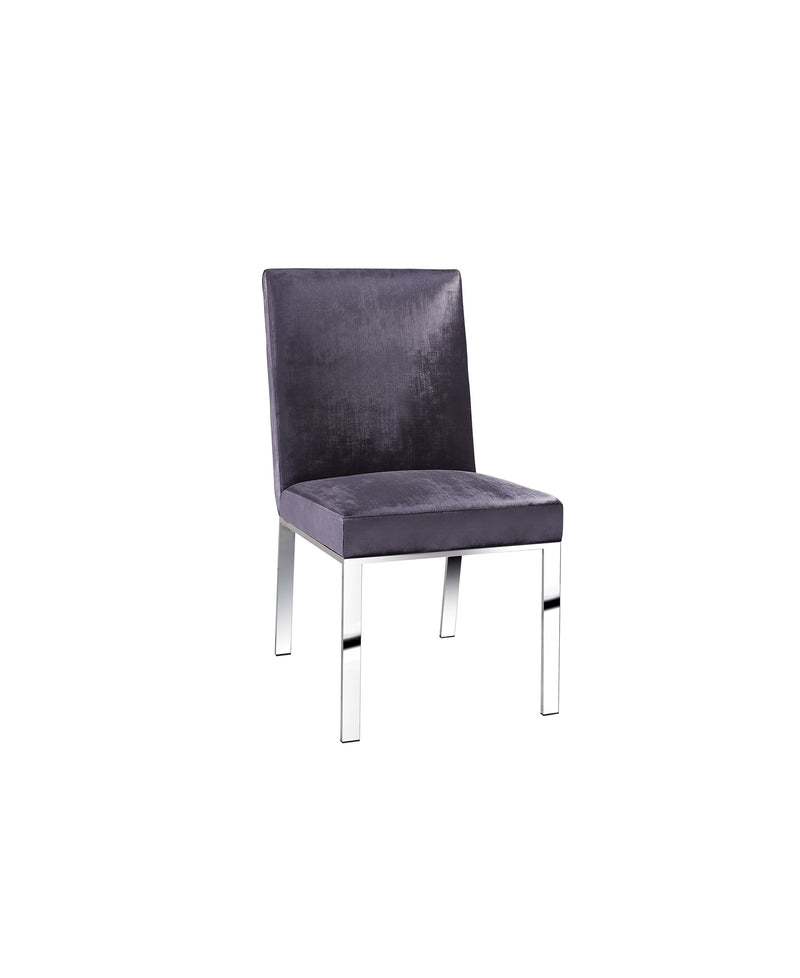 Wellington Dining Chair: Charcoal Velvet