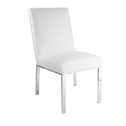 Wellington Dining Chair: White Leatherette