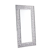Wellington Floor Mirror: Grey Velvet