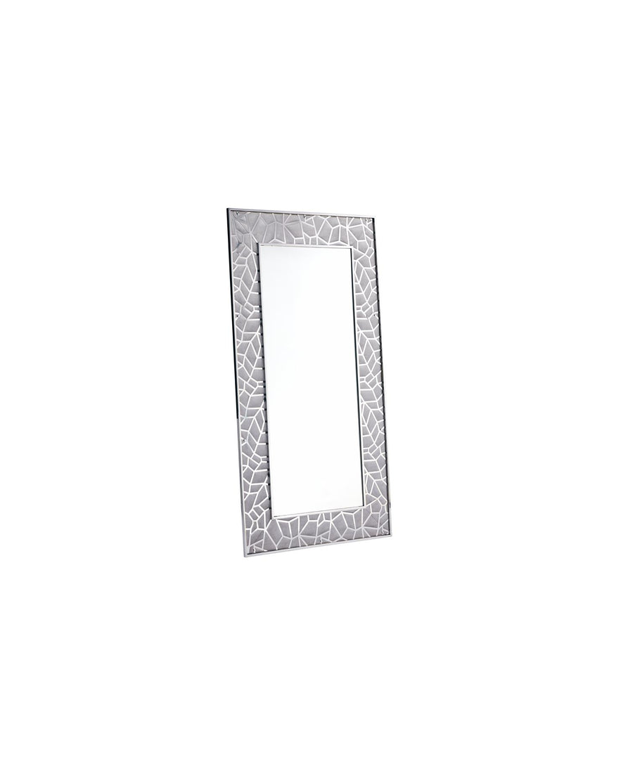 Wellington Floor Mirror: Grey Velvet