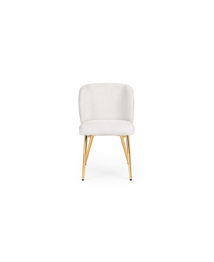 White Fur Fortina Dining Chair #130028