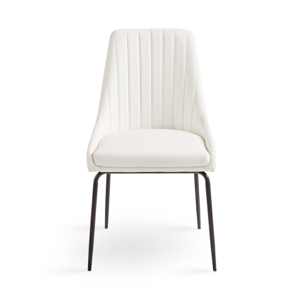 White Moira Black Dining Chair #130022