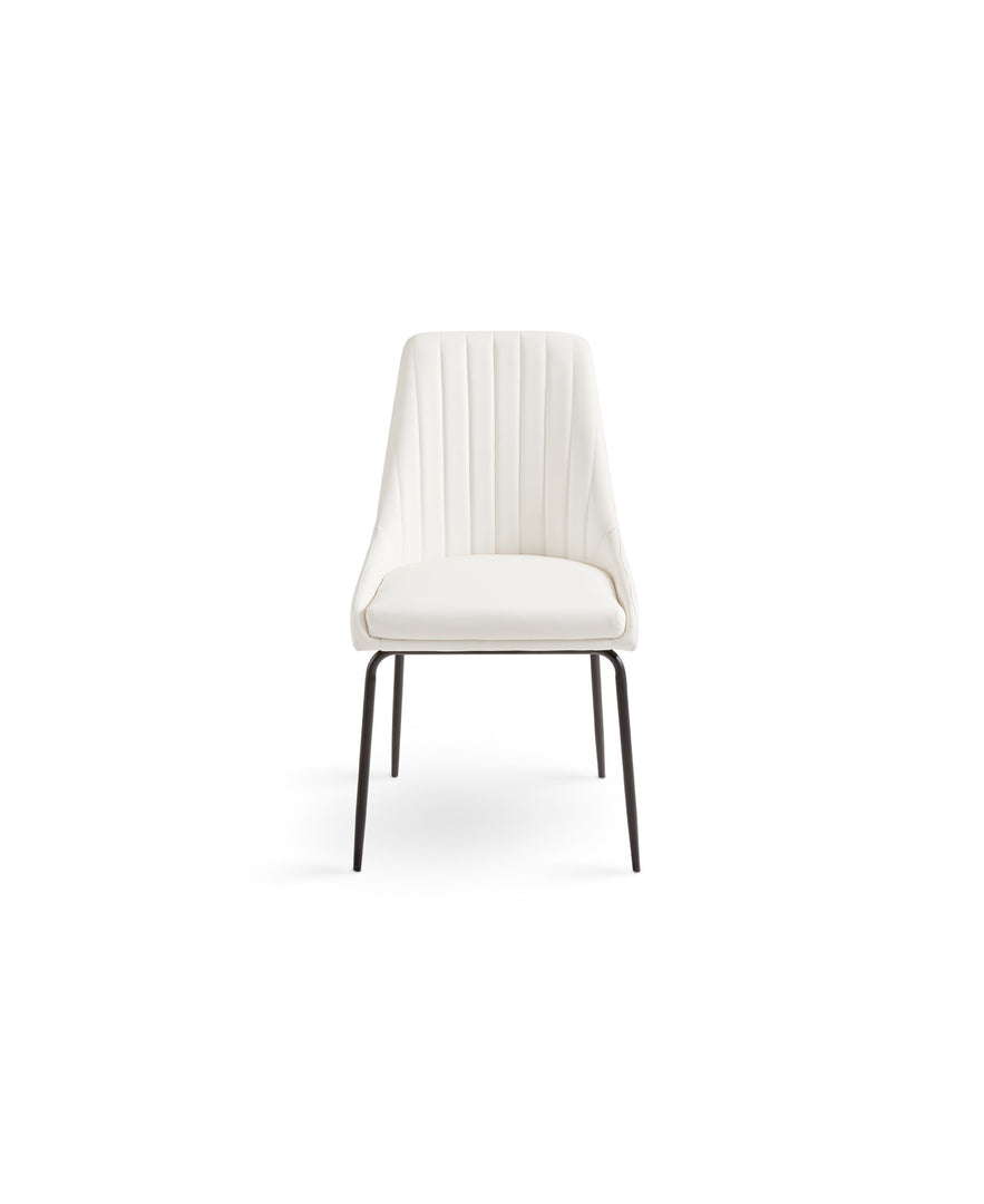 White Moira Black Dining Chair #130022