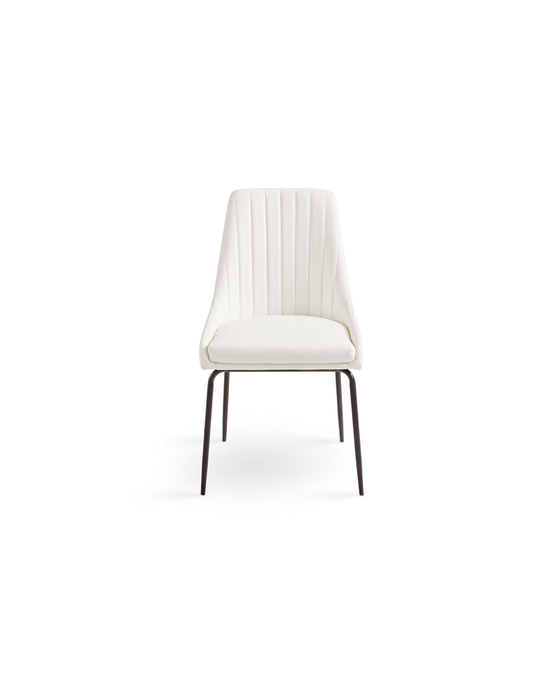 White Moira Black Dining Chair 