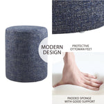 Load image into Gallery viewer, Linen Round Ottoman
