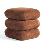 Load image into Gallery viewer, Geometric Ottoman with Rotating Base, 17.5in Accent Vanity Stool Multi-Functional Lounge Footrest or Extra Seating for Living Room, Bedroom, or Entryway (Cedar) #100303