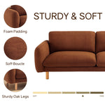 Load image into Gallery viewer, 86&quot; Wide Mid Century Modern Upholstered Sofa with Comfort Cushions (Cedar)
