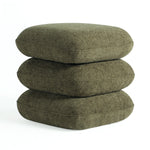 Load image into Gallery viewer, Modern Geometric Ottoman with Rotating Base, 17.5in Accent Vanity Stool Multi-Functional Lounge Footrest or Extra Seating (Green) #100302