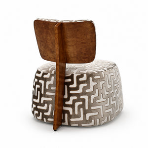 Kuba Burl Wood Accent Chair Get Set Style Furniture