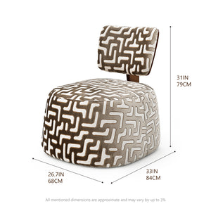 Kuba Burl Wood Accent Chair Get Set Style Furniture