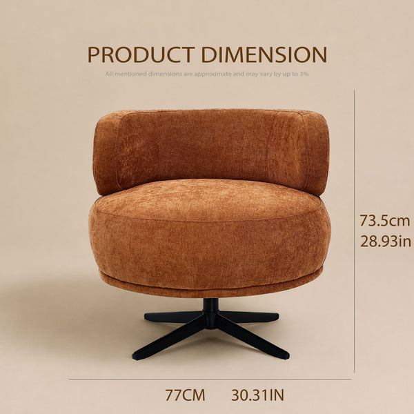 Marlowe Swivel Lounge Chair (Terracotta) Get Set Style Furniture