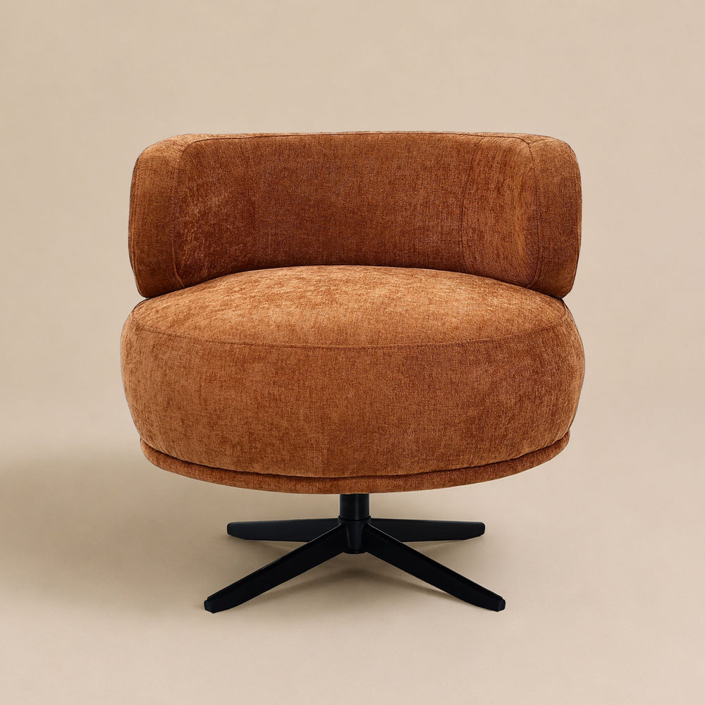Marlowe Swivel Lounge Chair (Terracotta) Get Set Style Furniture