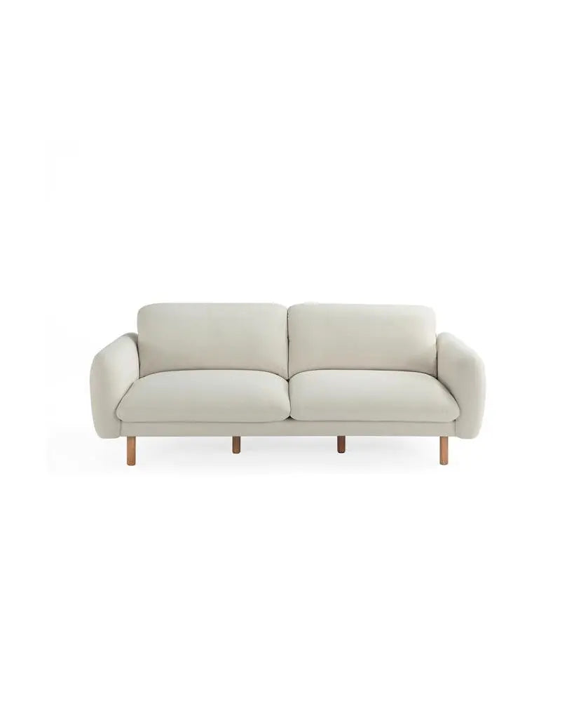 Scandi 3 Seater Sofa Couches, 86” Minimalist Modern Upholstered Sofa with Comfort Cushions (Off White) #100215 Get Set Style Furniture