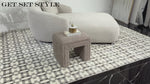 Load and play video in Gallery viewer, Taupe U Shaped Sherpa Fabric Ottoman #100045
