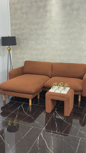 Scandi 86" Modern L-Shaped Convertible Sectional – Off White