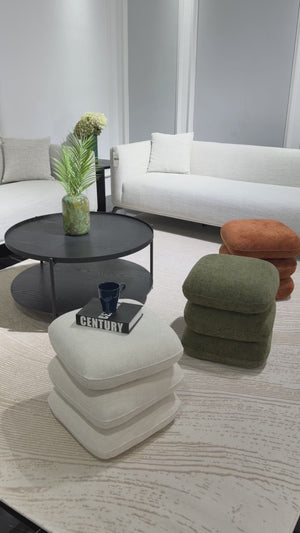 Stacked Swivel Ottoman