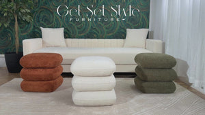 Stacked Swivel Ottoman