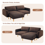 Load image into Gallery viewer, 86&quot;Wide Convertible Sectional Sofa, Modern L Shape Couches with Left/Right Reversible Chaise,  Mid-Century Sofa with Reversible Cushions (Chocolate)
