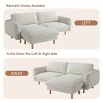 Load image into Gallery viewer, 86&quot;Wide Convertible Sectional Sofa, Modern L Shape Couches with Left/Right Reversible Chaise,  Mid-Century Sofa with Reversible Cushions (Off White)
