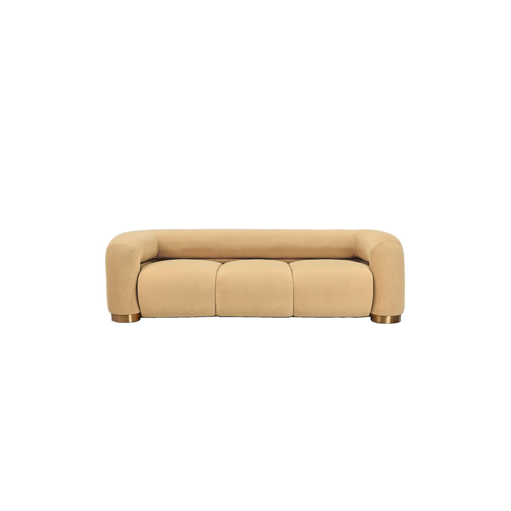Aurelia Channel-Tufted Sofa  — Camel Get Set Style Furniture