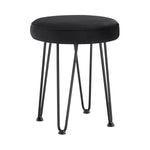 Load image into Gallery viewer, Velvet Black Vanity Stool
