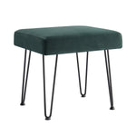 Load image into Gallery viewer, Velvet Green Vanity Stool
