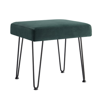 Velvet Green Vanity Stool