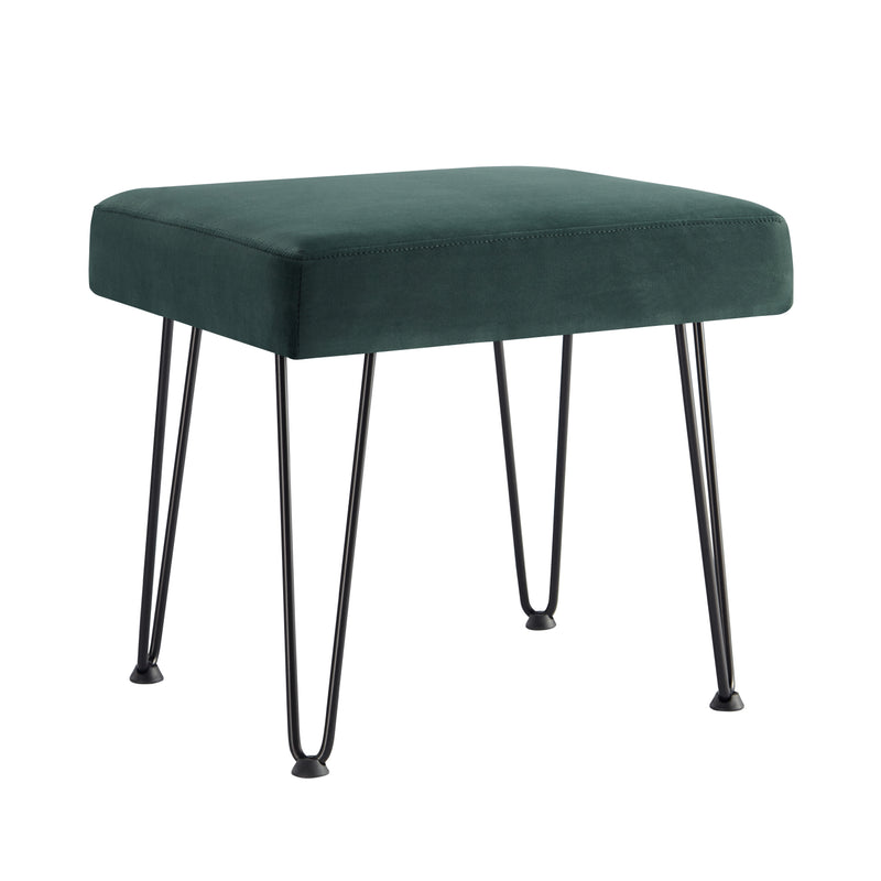 Velvet Green Vanity Stool