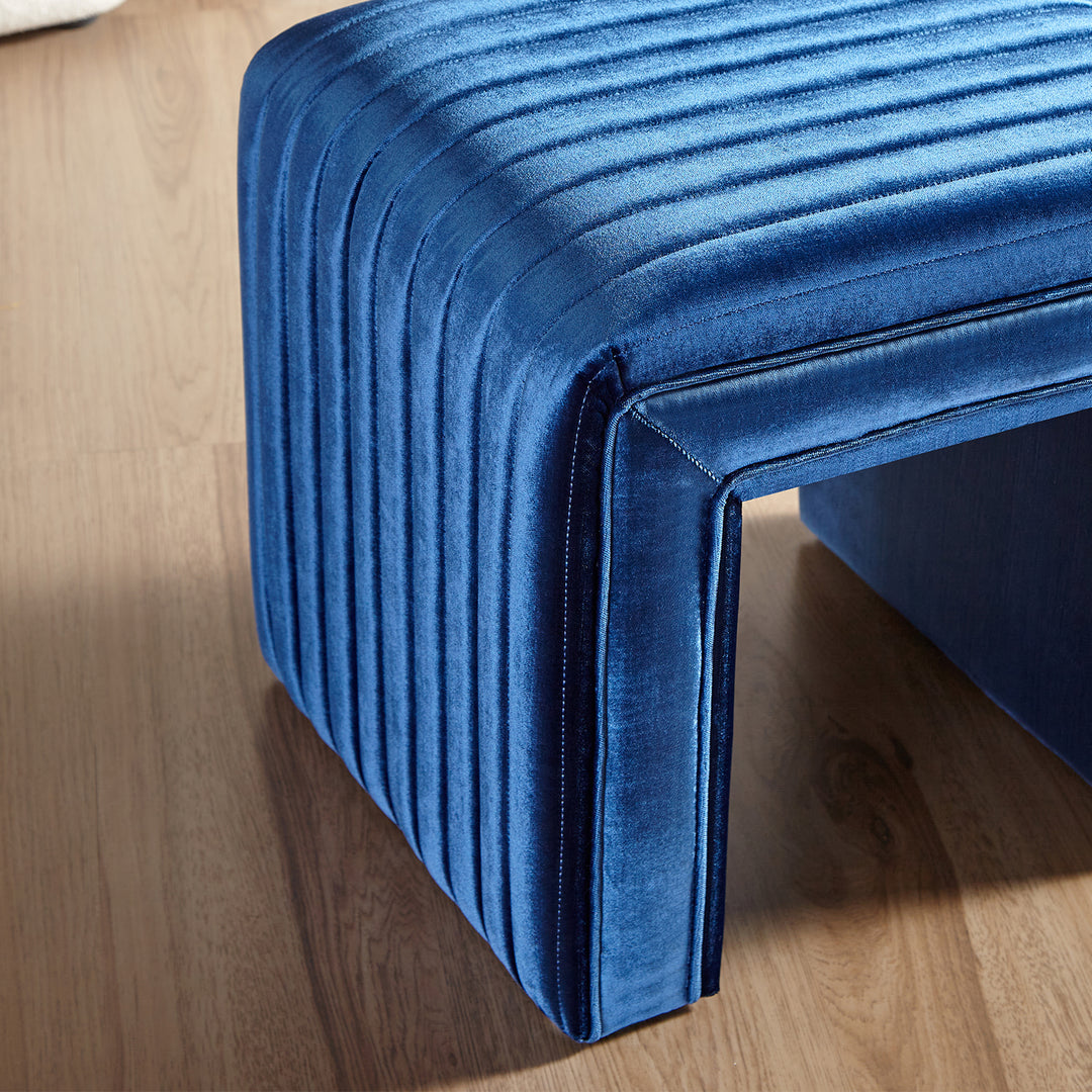 Shaped Velvet Ottoman