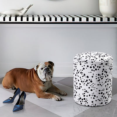 Polka-Dotted Ottoman Chair