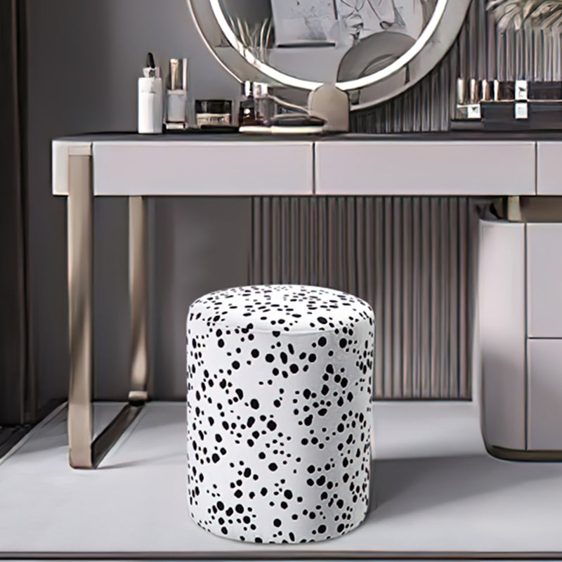 Polka-Dotted Ottoman Chair