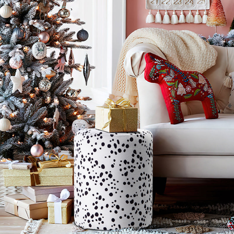 Polka-Dotted Ottoman Chair
