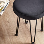 Load image into Gallery viewer, Velvet Black Vanity Stool
