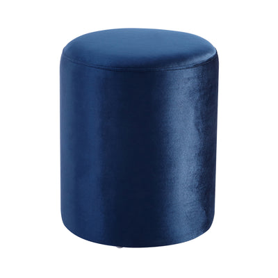 Solid Blue-Round Ottoman Chair