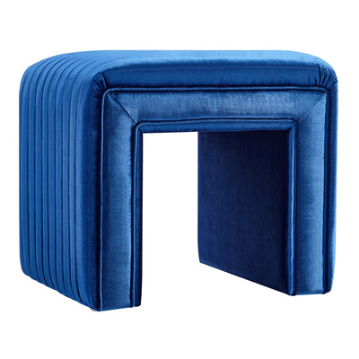 Shaped Velvet Ottoman