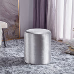 Load image into Gallery viewer, Solid Gray-Round Ottoman Chair
