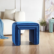 Shaped Velvet Ottoman