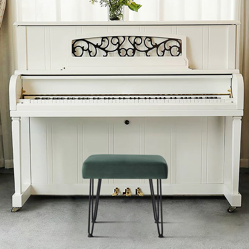 Velvet Green Vanity Stool