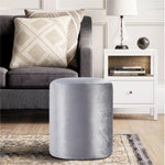 Load image into Gallery viewer, Solid Gray-Round Ottoman Chair

