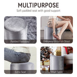 Load image into Gallery viewer, Solid Gray-Round Ottoman Chair
